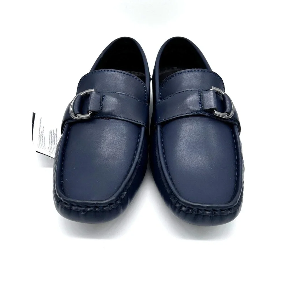 Aston Marc Men's Charter Side Buckle Loafers Shoes Color Navy US 8.5M - With Box